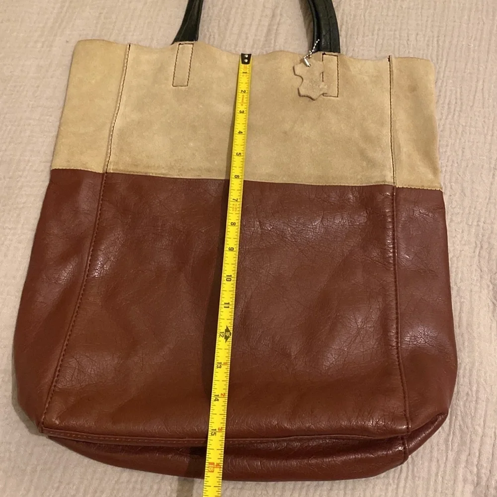 H&M color block soft tote bag .